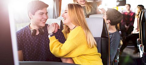 Schulklasse auf Klassenfahrt im VarioBus